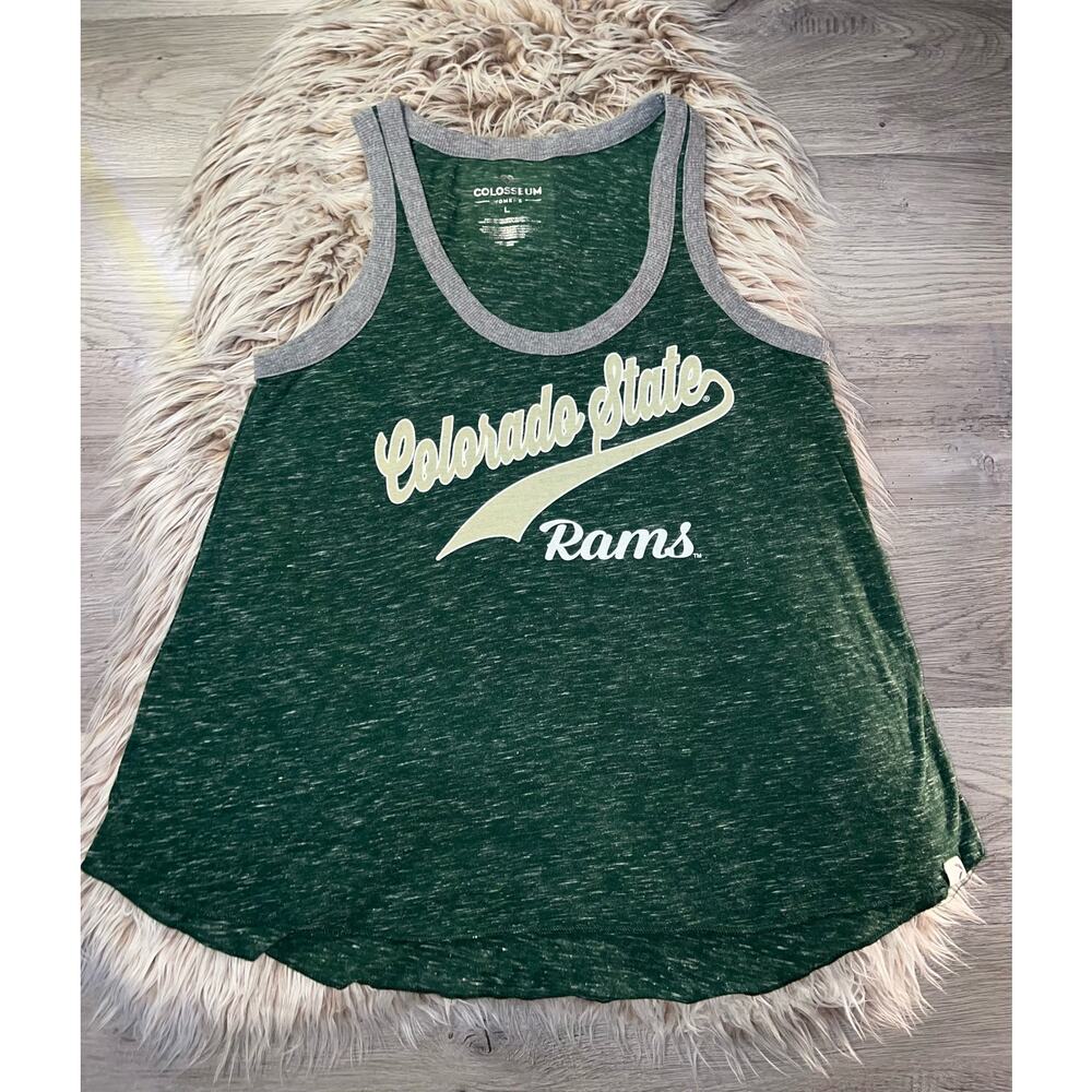Colorado state rams women’s green sleeveless tee - Picture 8 of 9